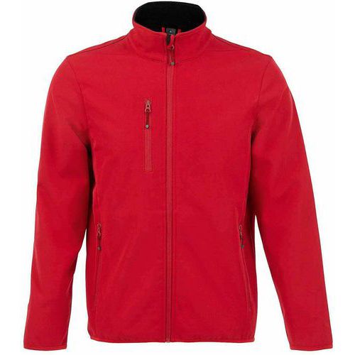 Veste homme zippée softshell en polyester ROUGE PIMENT