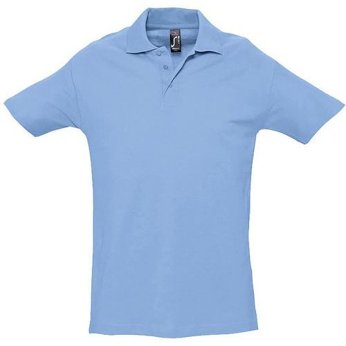 Polo personnalisable homme en coton CIEL PIQUÉ
