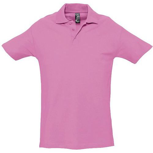 Polo personnalisable homme en coton ROSE ORCHIDÉE