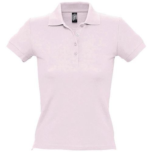 Polo personnalisable femme en coton ROSE PÂLE