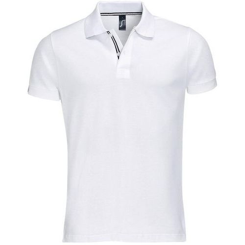 Polo personnalisable PATRIOT COL BICOLORE TECH BLANC-NOIR