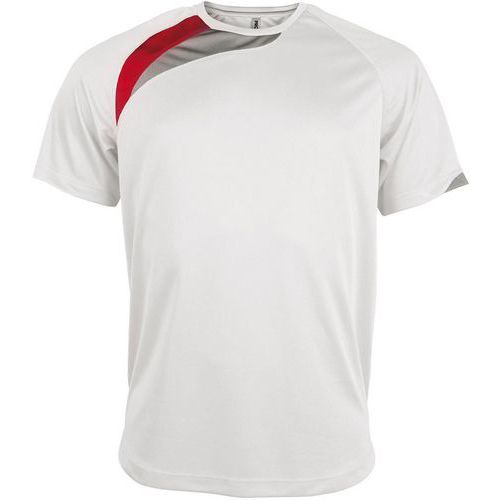 Tee-shirt Wave PES Blanc/Rouge/Gris
