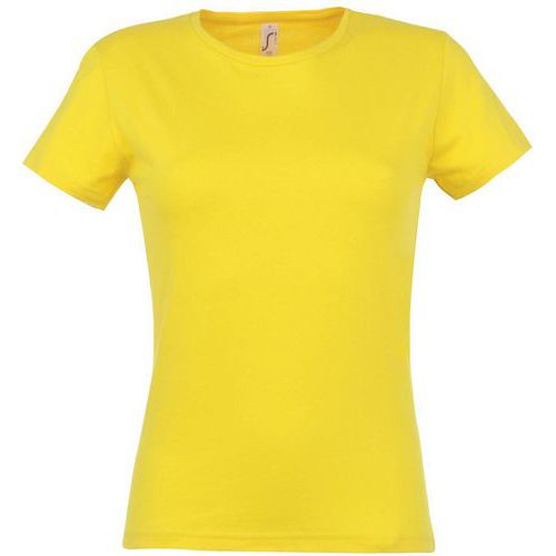 Tee-shirt personnalisable classic femme jaune coton 150 g