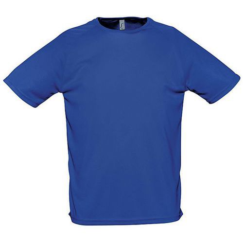 Tee-shirt personnalisable uni technic PES adulte bleu royal