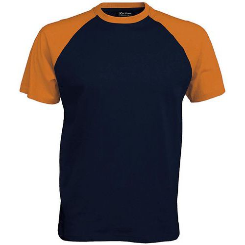 T-shirt bicolore Traditional marine orange