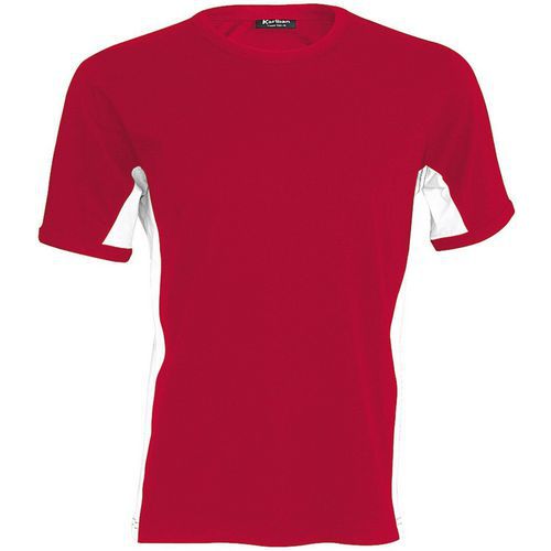 Tee-shirt bicolore equipe rouge blanc