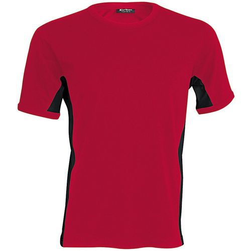 T-shirt bicolore Equipe rouge noir