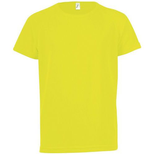 Tee-shirt personnalisable technic PES enfant jaune fluo