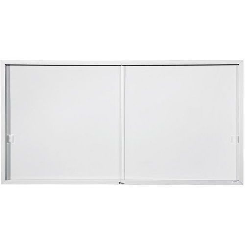 Vitrine à porte coulissante fond tôle