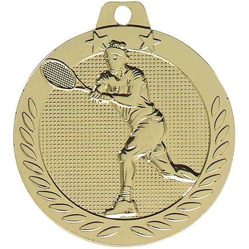Médaille tennis or - 40mm