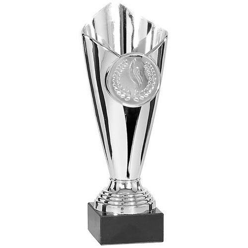 Coupe argent avec socle noir - économique - 24cm Coupe argent avec socle noir - économique - 24cm