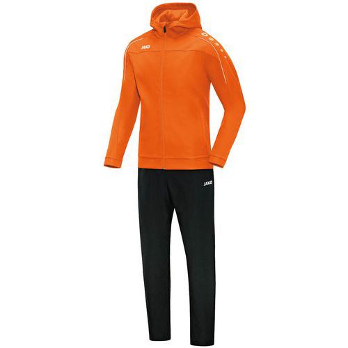 Ensemble survêtement de foot veste à capuchon et pantalon enfant - Jako - Classico Orange fluo