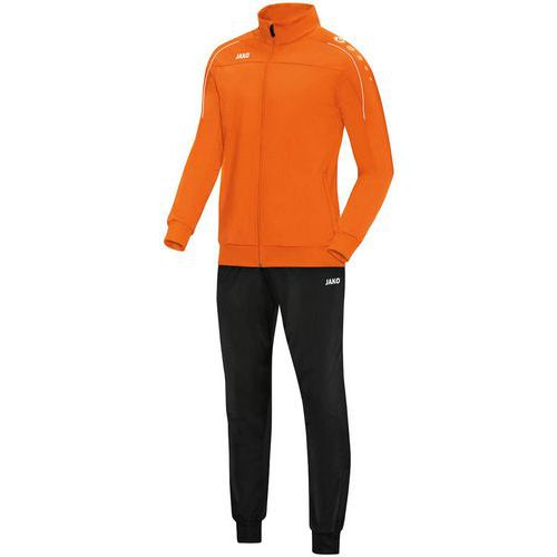Ensemble survêtement de foot polyester veste et pantalon enfant - Jako - Classico Orange fluo