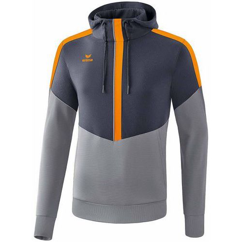 Sweat à capuche - Erima - squad slate grey/monument grey/new orange