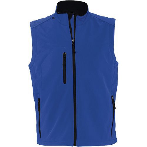 Veste sans manche homme zippée softshell en polyester ROYAL