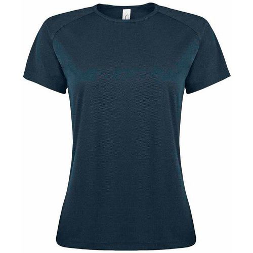 Tee-shirt personnalisable de sport femme en polyester BLEU PETROLE