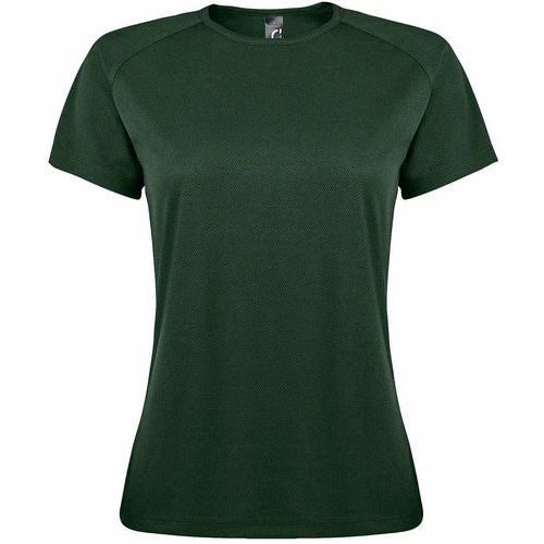 Tee-shirt personnalisable de sport femme en polyester VERT FORET