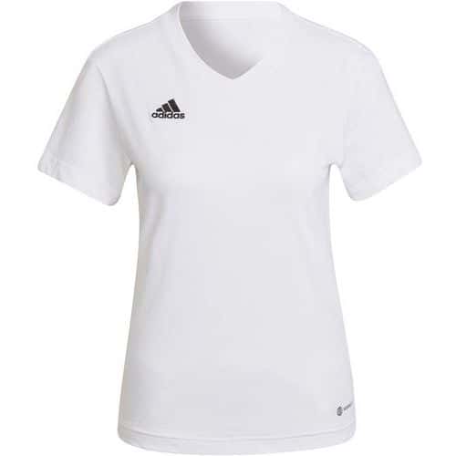 Tee-shirt femme - adidas - entrada 22 blanc