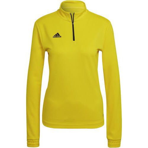 Sweat demi-zip femme - adidas - entrada 22 training jaune/noir