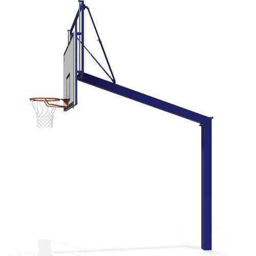 Panier de basket ball extérieur Houston - GES - réglable, en acier galva et plastifié peint, sur platine