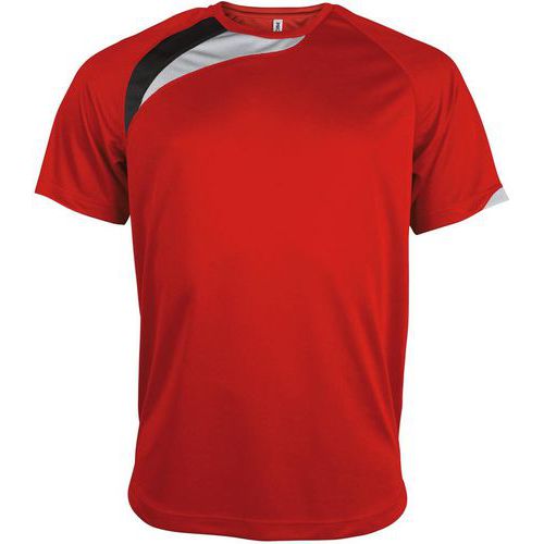 Tee-shirt Wave PES Rouge/Blanc/Gris