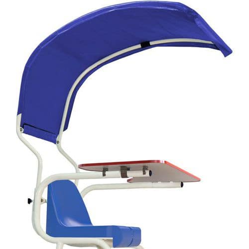 Protection solaire chaise d'arbitre tennis - fixation sur tubes de Ø 32 à 40mm