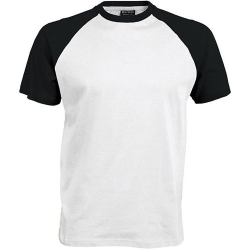 T-shirt bicolore Traditional blanc noir