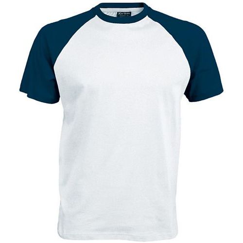 T-shirt bicolore Traditional blanc marine