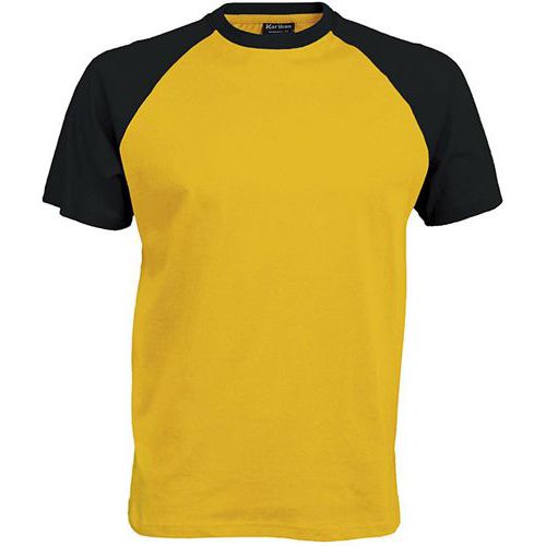 T-shirt bicolore Traditional jaune noir