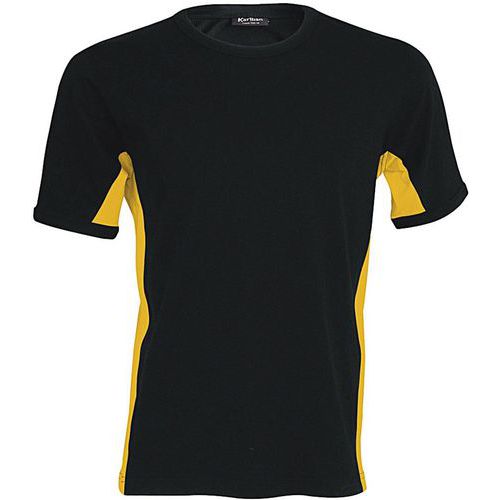 T-shirt bicolore Equipe noir jaune