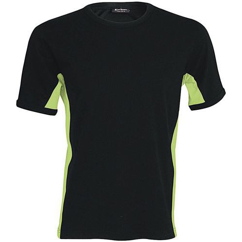 T-shirt bicolore Equipe noir lime