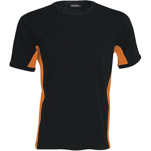 T-shirt bicolore Equipe noir orange