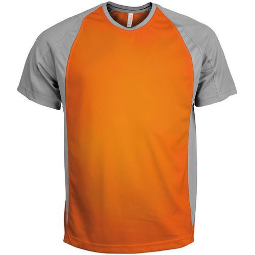 T-Shirt Bicolore PES Orange/Gris