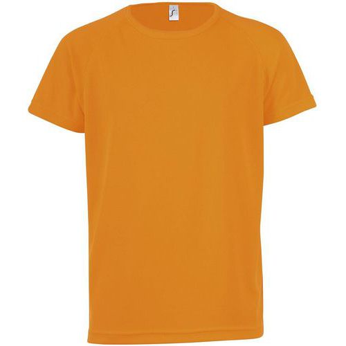 Tee-shirt personnalisable technic PES enfant orange fluo