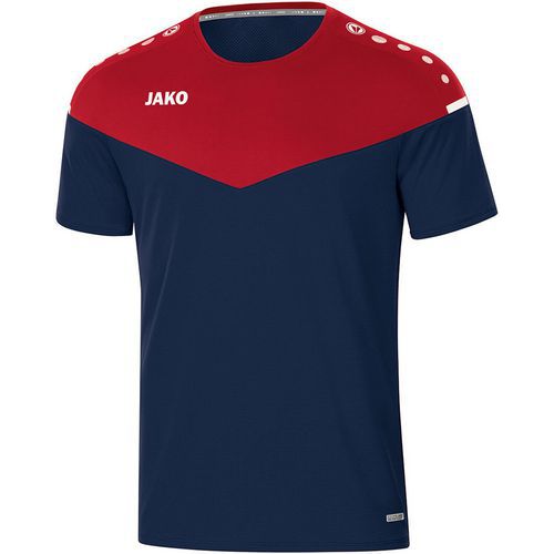 T-shirt de foot manches courtes enfant - Jako - Champ 2.0 Bleu marine/Rouge
