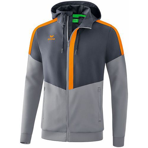 Veste à capuche - Erima - tracktop squad slate grey/monument grey/new orange
