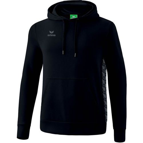 Sweat à capuche enfant - Erima - Essential Team noir/grey