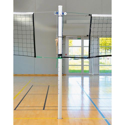 Poteau central de volley en aluminium avec crémaillère