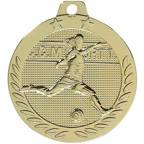 Médaille foot or 40mm