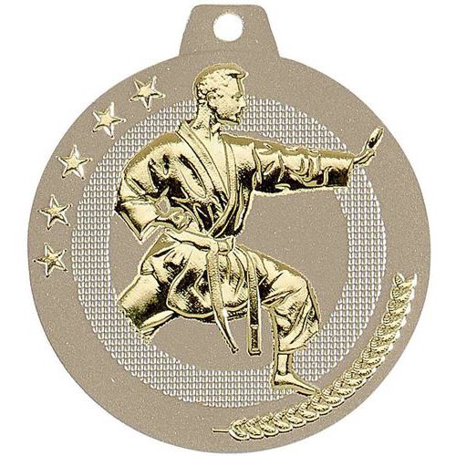 Médaille judo sable et or - highlight - 50mm
