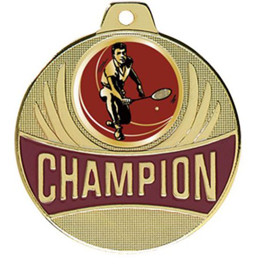 Médaille badminton - champion - 50mm