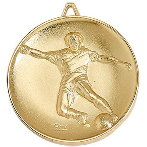 Médaille foot or 65mm