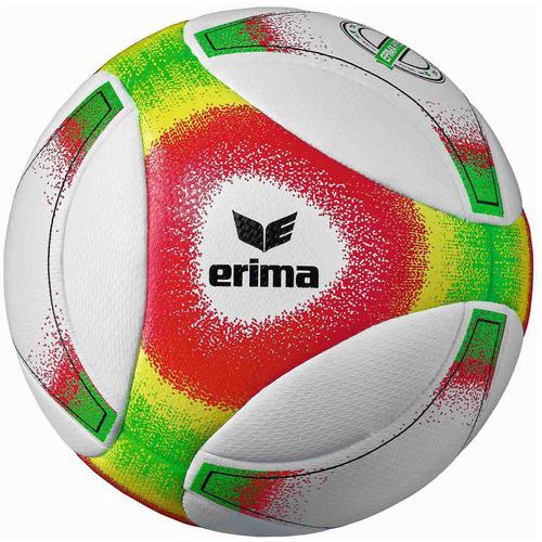 Ballon futsal - Erima - hybrid taille 4 - rouge/jaune/vert