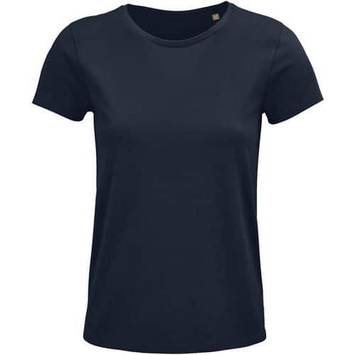 Tee-shirt personnalisable femme coton organique bio Jersey 150 FRENCH MARINE