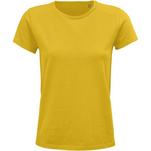 Tee-shirt personnalisable femme coton organique bio Jersey 150 JAUNE
