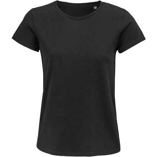 Tee-shirt personnalisable femme coton organique bio Jersey 150 NOIR PROFOND