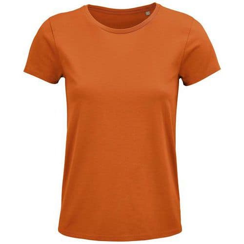 Tee-shirt personnalisable femme coton organique bio Jersey 150 ORANGE