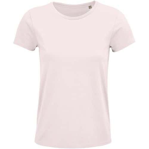Tee-shirt personnalisable femme coton organique bio Jersey 150 ROSE PÂLE