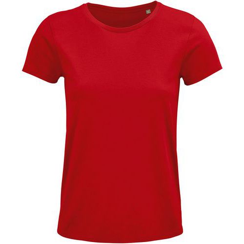 Tee-shirt personnalisable femme coton organique bio Jersey 150 ROUGE