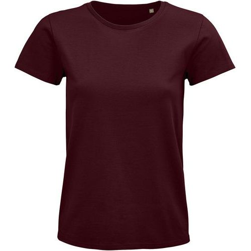 Tee-shirt personnalisable femme coton organique bio Jersey 175 BORDEAUX